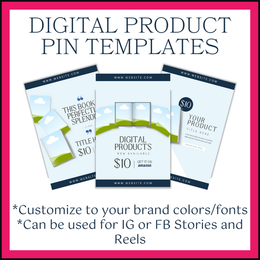 Digital Product Mockup Pin Templates