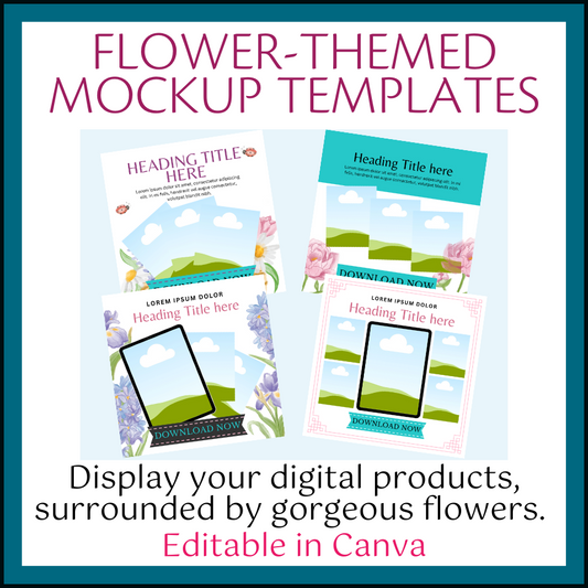Flower-Themed Mockup Templates