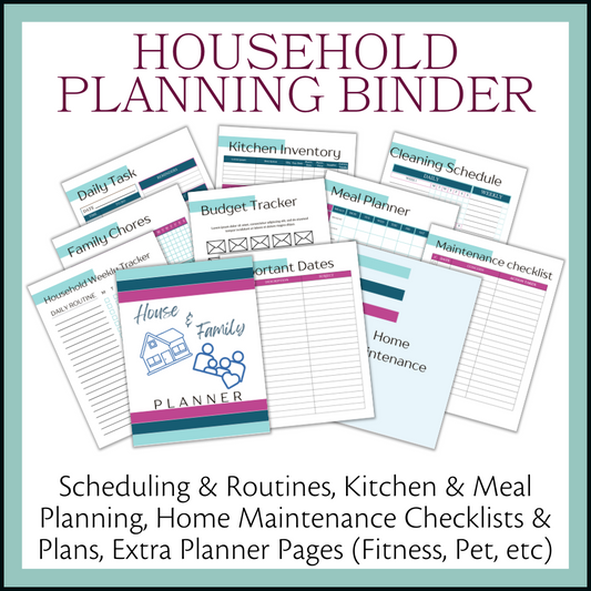 Household Planning Binder w/PLR