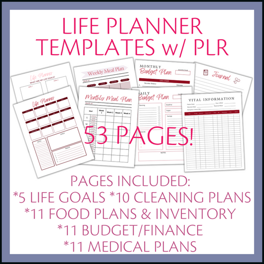 Life Planner Templates (with PLR)