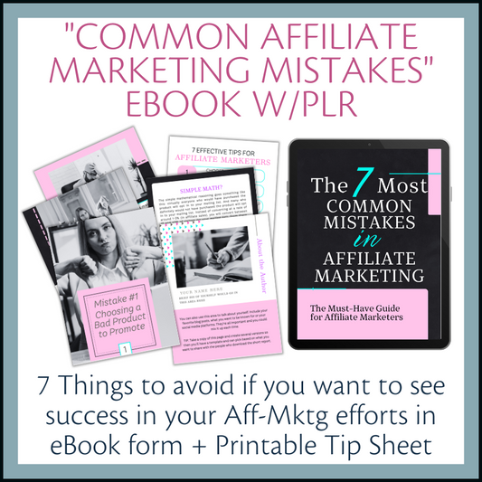 Common Mistakes in Affiliate Marketing eBook Template w/PLR