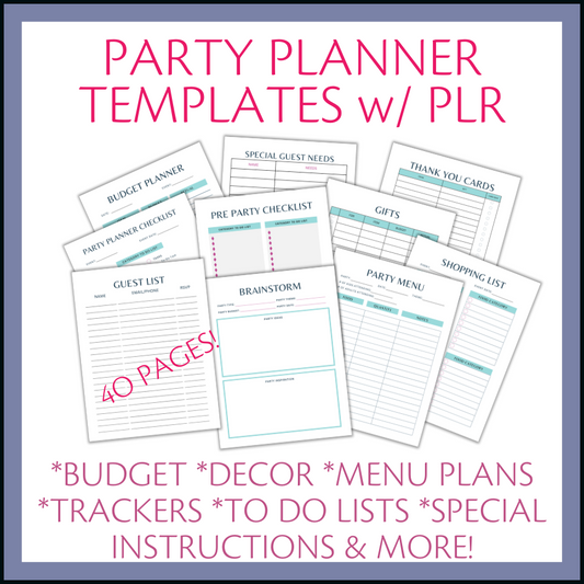 Party Planner Templates (with PLR)