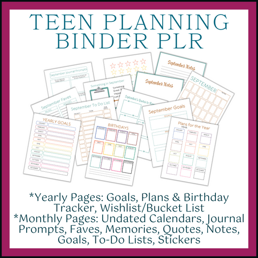 Teen Planning Binder (w/ PLR)